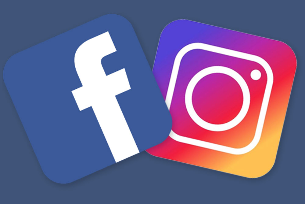 Facebook and Instagram icons